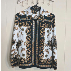 Wardrobe Ladies Long Sleeve Button Blouse Size Small